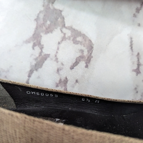 Stuart Weitzman 6.5 M Block Heel Pumps Women Tan Square Toe Buckle Snakeskin - Picture 7 of 11